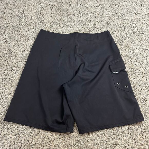 DaHui Board Shorts Size 34 Black Swim Trunks Surf Beach - Picture 2 of 6